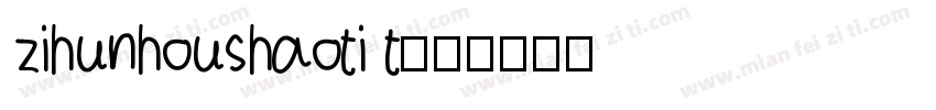 zihunhoushaoti t字体转换